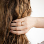 Gold fill Maeve stacking rings stacked together