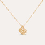 Close-up of Mama Bear and Baby Bear gold fill necklace, symbolic gift for mothers and daughters.
